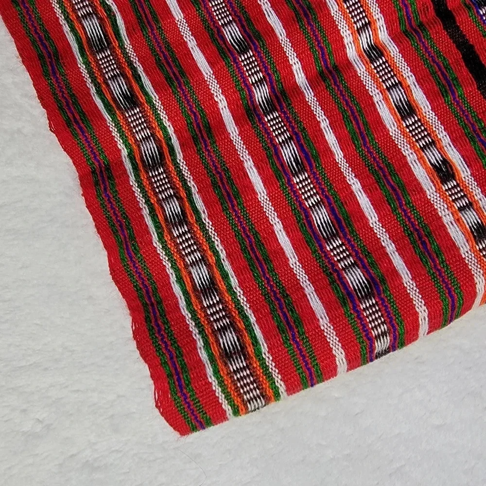 NWT Pair Set Of 2 Colorful Knit Fringed Scarves Pashminas Blue Red 19